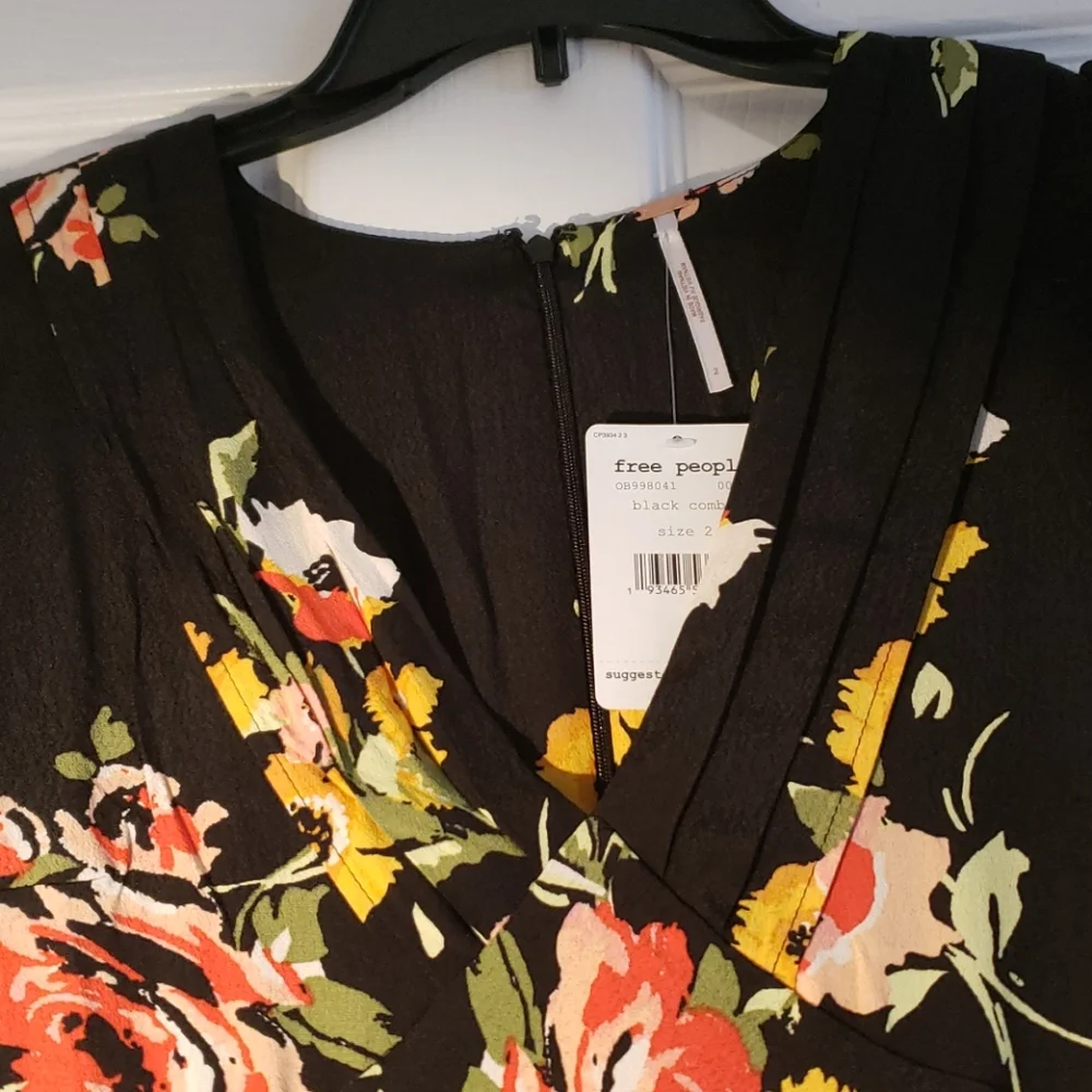 Free People Neon Garden Floral Mini Dress